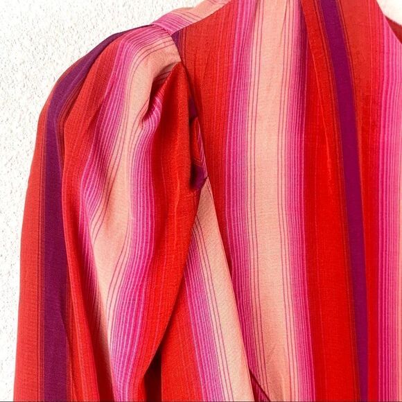 NWT Something Navy Red Goji Bold Stripe Mini Dress - Picture 4 of 9